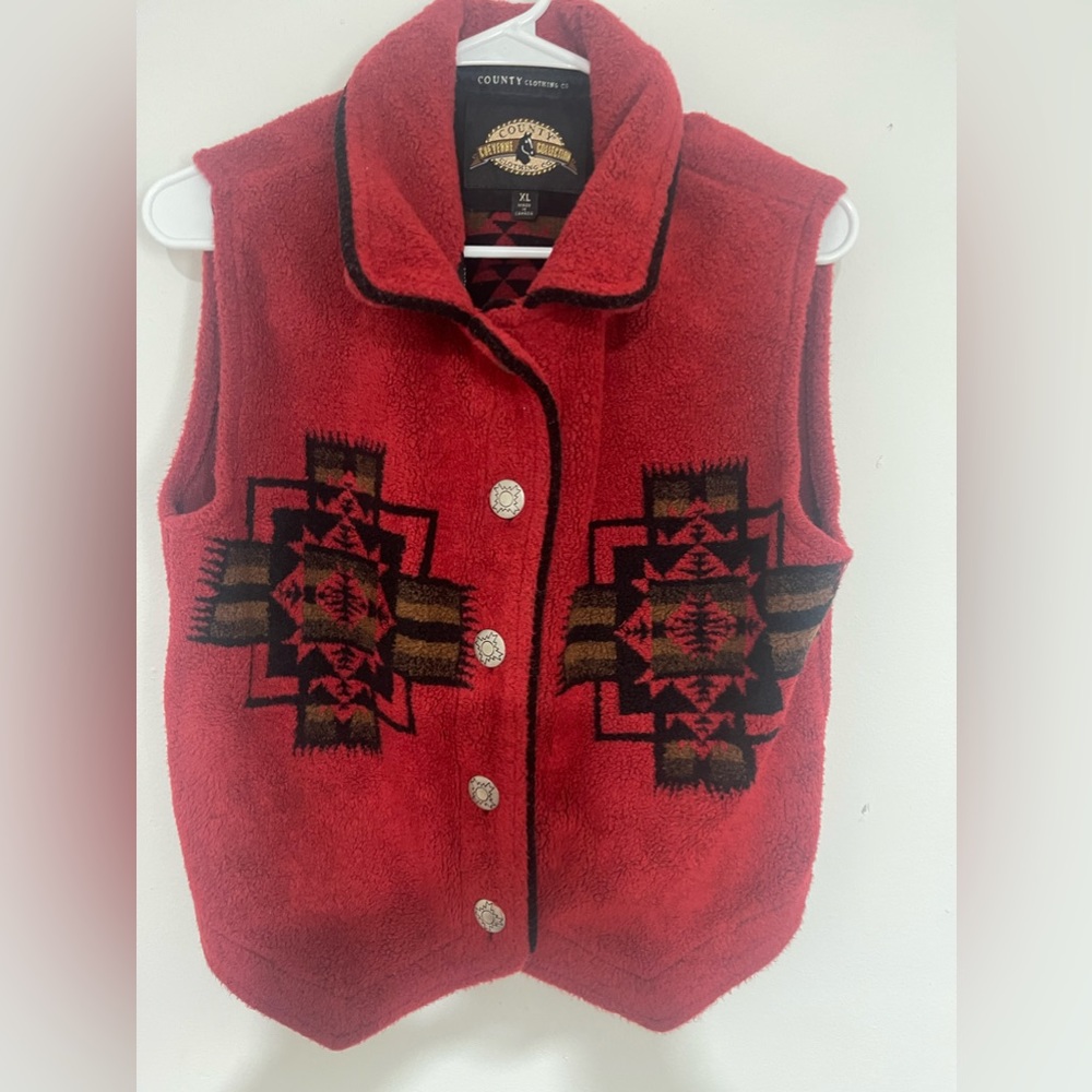 County Clothing Cheyenne Collection Western Vest Womens Sz x Large Fleece